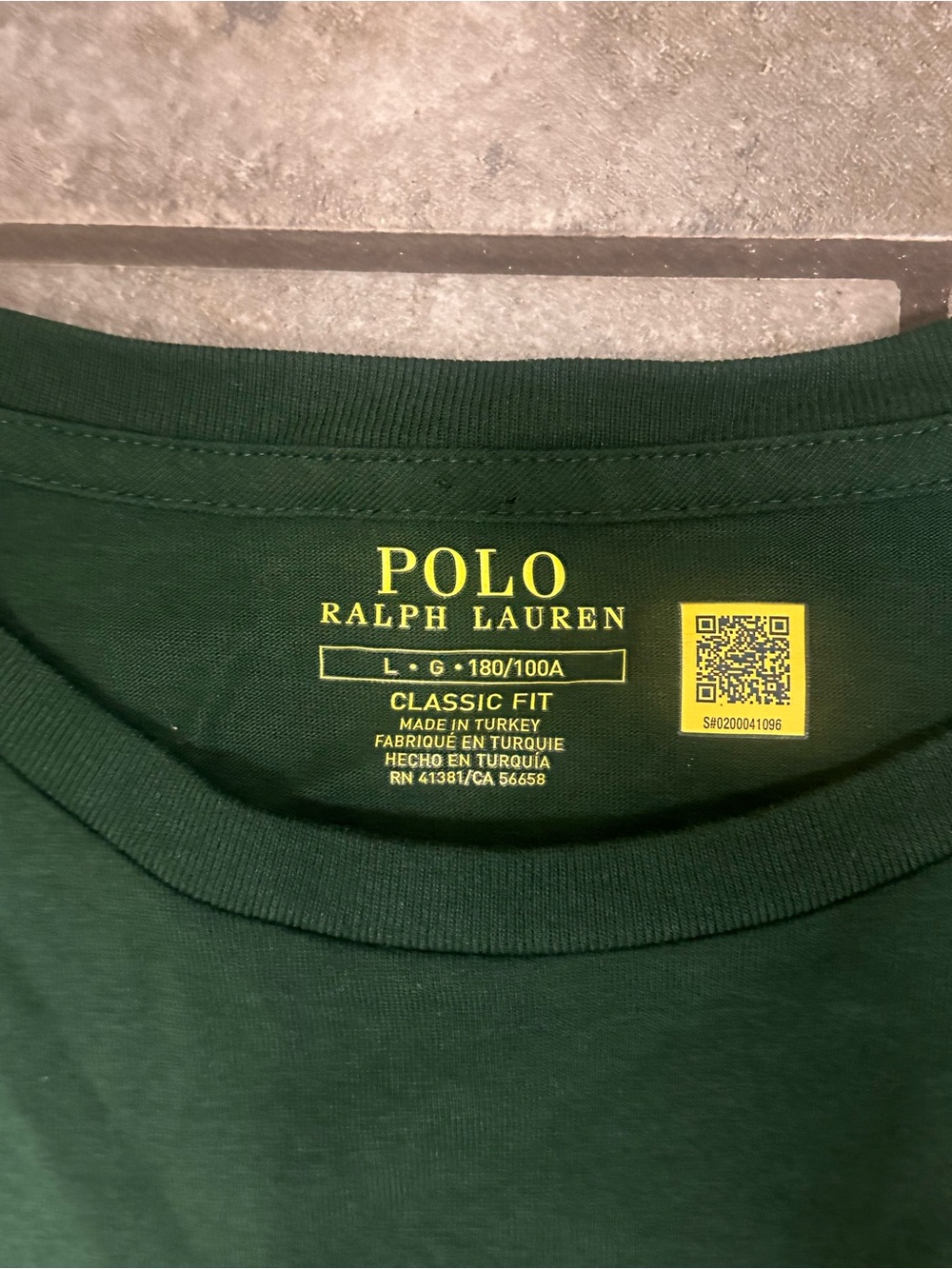 Polo by Ralph Lauren Dark Green Tee with Yellow POLO N°67 Graphic - Picture 4 of 5